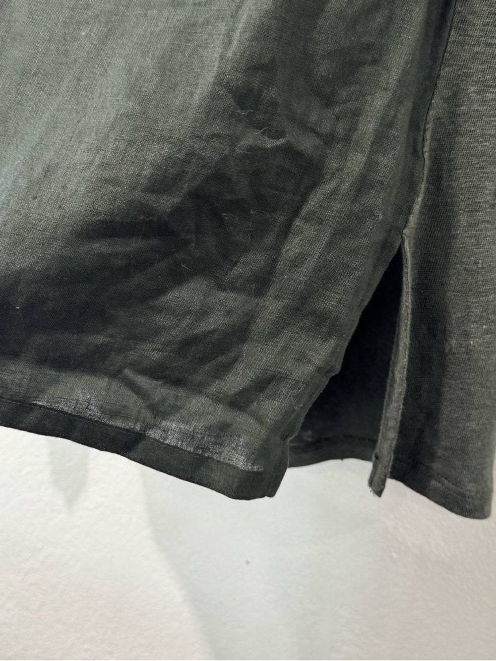 J Jill Love Linen Olive Green Tunic Top - Picture 4 of 7